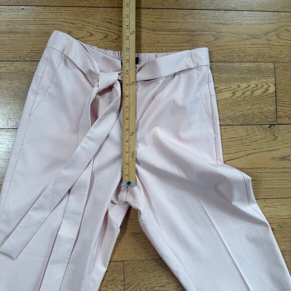 NWT J. Crew Pull On Pants SZ 8 Petal Pink Tie Waist Feminine Career Work Ankle - Picture 6 of 7